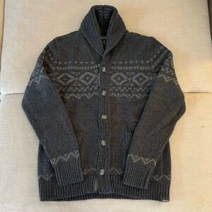🐑 Eddie Bauer | Wool Button-Down Gray Cardigan (Size Small) 🐑